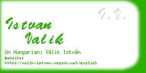 istvan valik business card