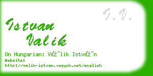 istvan valik business card